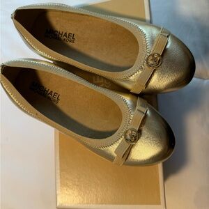 Michael Kors Gold Ballet Flats